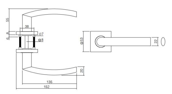 ProGriff TD-Block QRG auf Rosette– Edelstahl